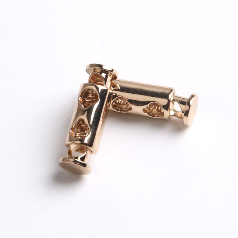 Drawstring Toggle Gold 2 Holes Adjustable Tube Press Snap Lock Cord Stopp... – Vicedeal