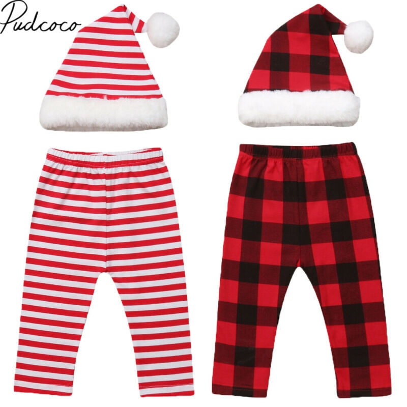 Baby santa tøj xmas nyfødte baby piger drenge santa hat + bukser outfits sæt foto rekvisitter kostume fuzzy varm bund