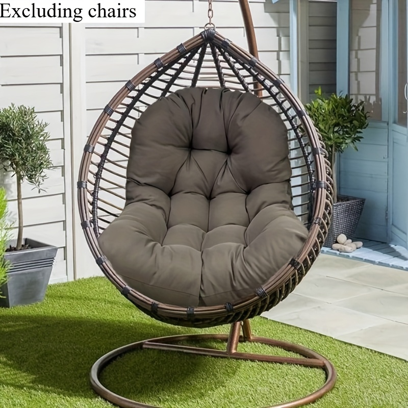 Ganzjahres-Chaiselongue, Balkon-Garten-Sitzkissen, Hängesessel-Sitzkissen (Hängesessel nicht enthalten): Leinen