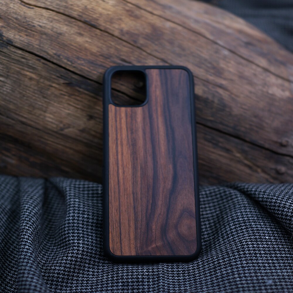 Funda de madera para Google Pixel 4 XL, protector trasero de TPU de palisandro para Google Pixel 4XL Pixel4