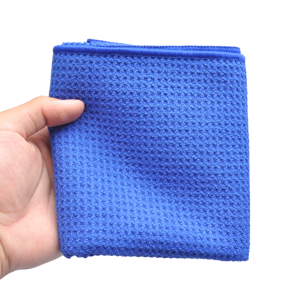 PGM asciugamano da Golf modello Waffle cotone con panno per la pulizia del moschettone asciugamano sportivo gancio in microfibra pulisce club palline borse mani: Blu