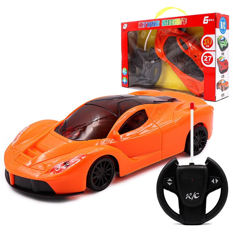 Neue Kinder der Vier-weg Fernbedienung Sport Auto Drift Auto Bugatti Fernbedienung Auto Modell Spielzeug: 4 Ferrari orange