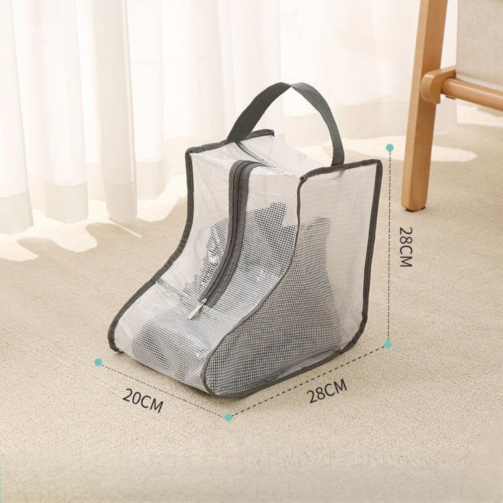 Shoe Storage Bag Household Foldable Portable Season Boots Protective Travel Essentials Covers Waterproof Shoes Organizer Bag: Yellow