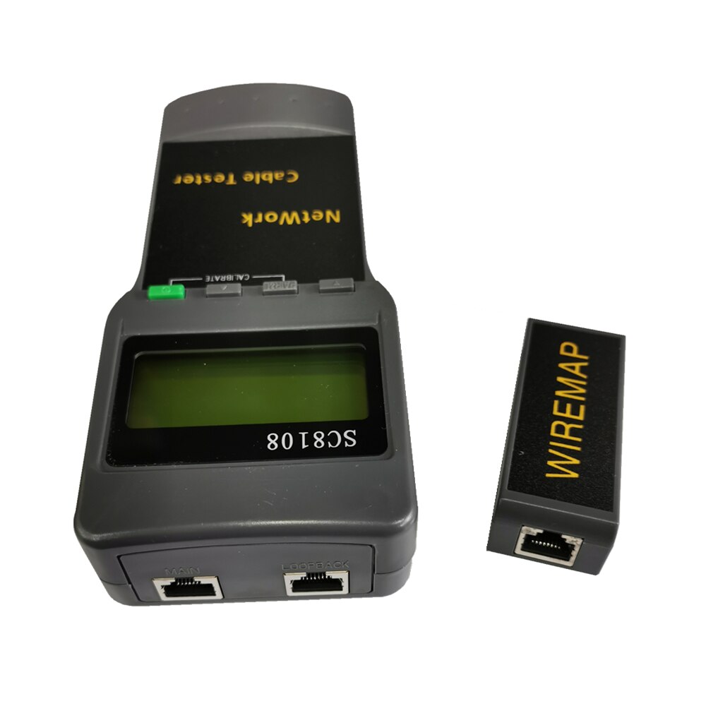SC8108 Draagbare Lcd Netwerk Tester Meter Lan Telefoon Kabel Tester Meter Met Lcd-scherm RJ45 Cat5e Cat6 Utp