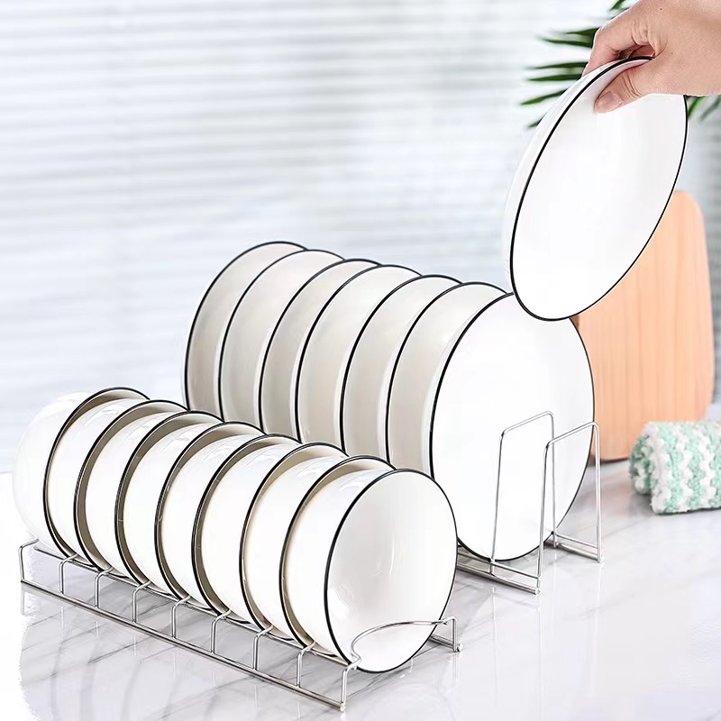 Stainless steel kitchen utensil rack, bowl rack, plate rack, drainage rack, pot cover rack, storage rack, kitchen accessories