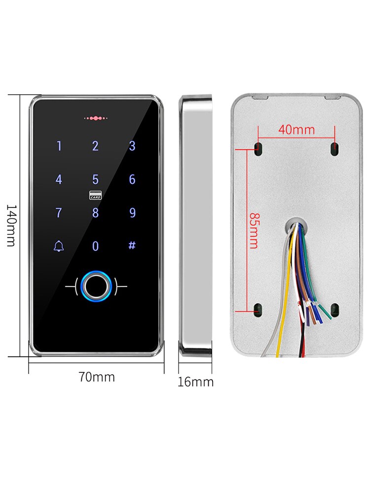 IP68 Waterproof Door Access Control RFID Keypad + Power Supply +Button+ 180KG Electric Magnetic Lock for Home