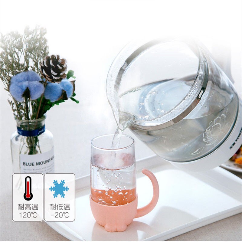 Słodki kociak woda szklana butelka z wkładem na owoce filtr sok kubek robić herbaty kubek samochód przenośne biuro kuchnia narzędzie gadżet moczenie filiżanka filtrowa