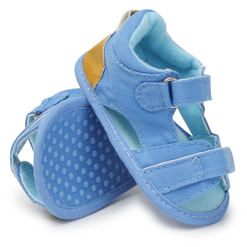 Baby Boys Girls Sandals Toddler Solid Color Slip-On Shoes Summer Baby PU Leather Sandals Crib Shoes Beach Shoes For 0-18 Months