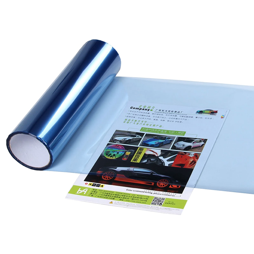 11 kleur Auto Licht Koplamp Achterlicht Tint Vinyl Film Sticker Vel Mistlamp Achterlicht Mat Rook Film 30x60 cm: LIGHT BLUE