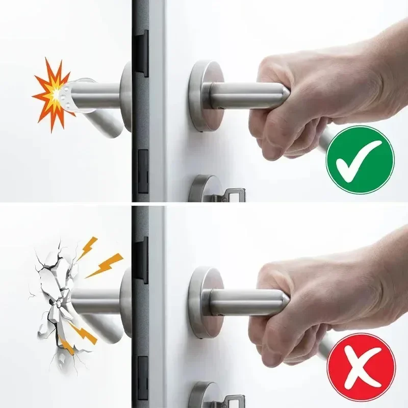 1/12PCS Deur Stopt Siliconen Deurklink Buffer Muurbescherming Deurknop Bumper Meubels Beschermd Valblokken Schokbestendige ringen