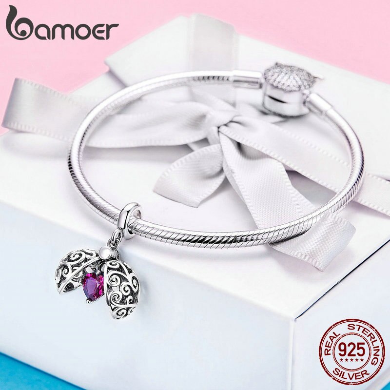 BAMOER Neue 925 Sterling Silber Geheimnis Obst Box Käfig Anhänger Charms fit Charme Armbänder DIY Schmuck Machen SCC1114