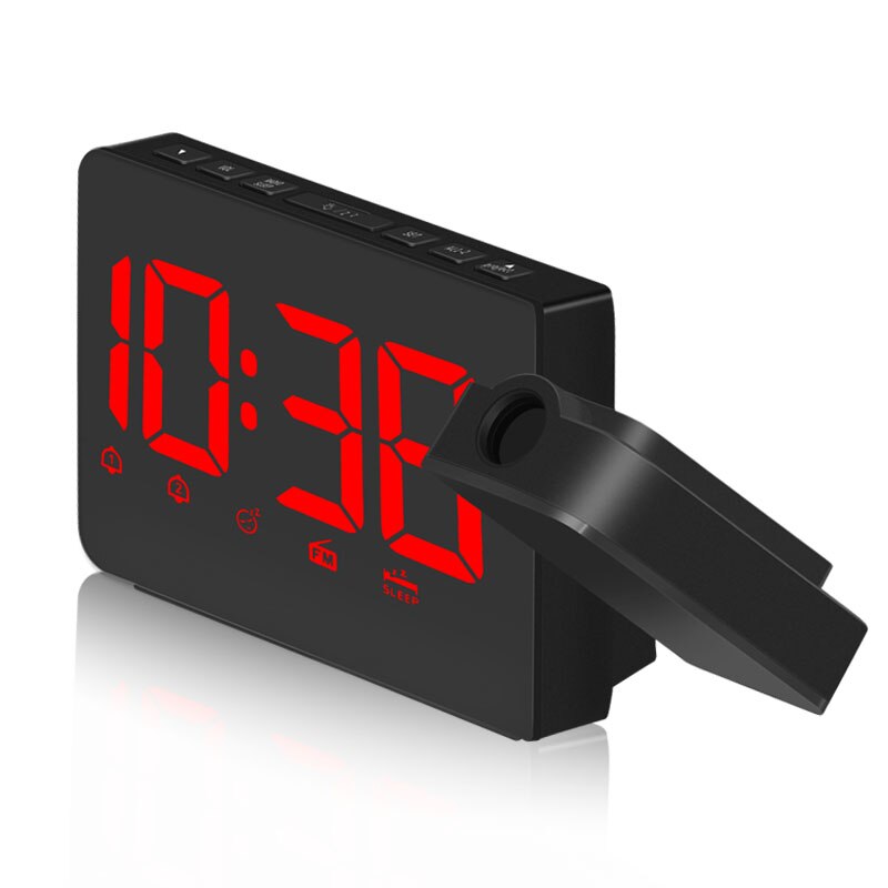 Changing Of Brightness Day/Night AC Power FM Radio Clock ,12/24 Hour Projection Snooze Alarm Table Clock
