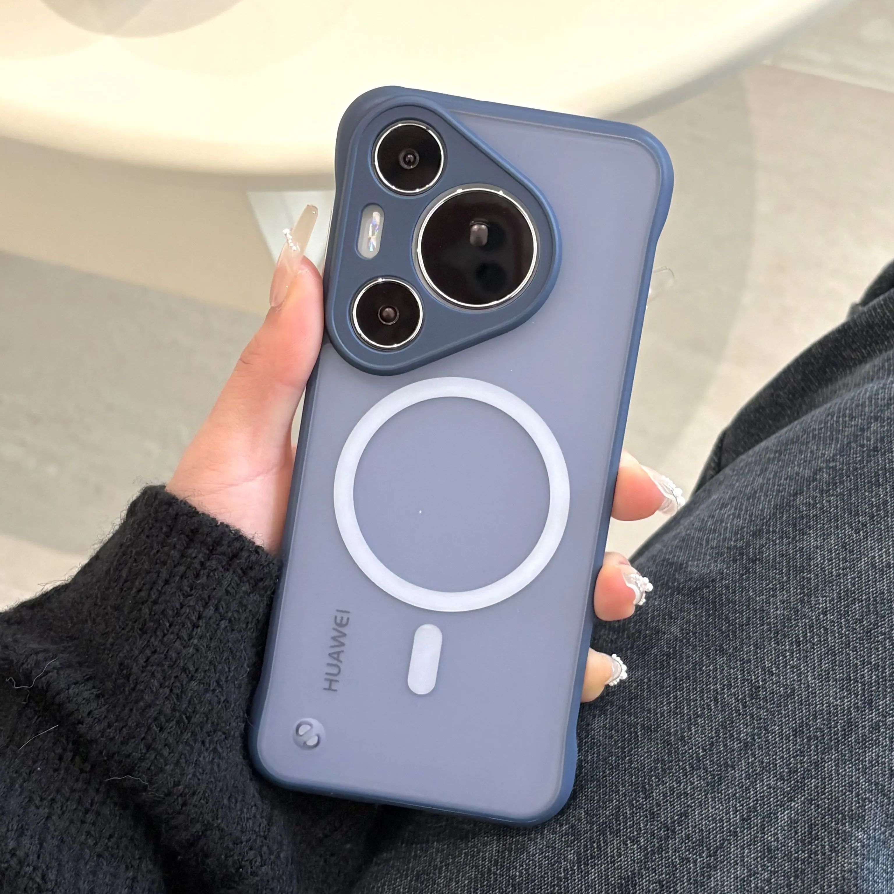 För magsafe ultratunt ramlöst magnetiskt skal för huawei mate 70 60 p70 p60 nova 13 honor 300 200 pro kylande matt hårt skal