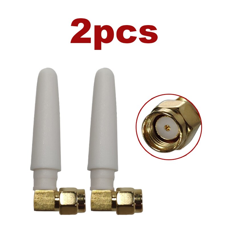 2.4 ghz antenne 2 stk wifi sma han hunstik 2 ~ 3 dbi 2.4 iot antenne wi fi lille størrelse antenne hvid antenner antenner router: 2 stk f