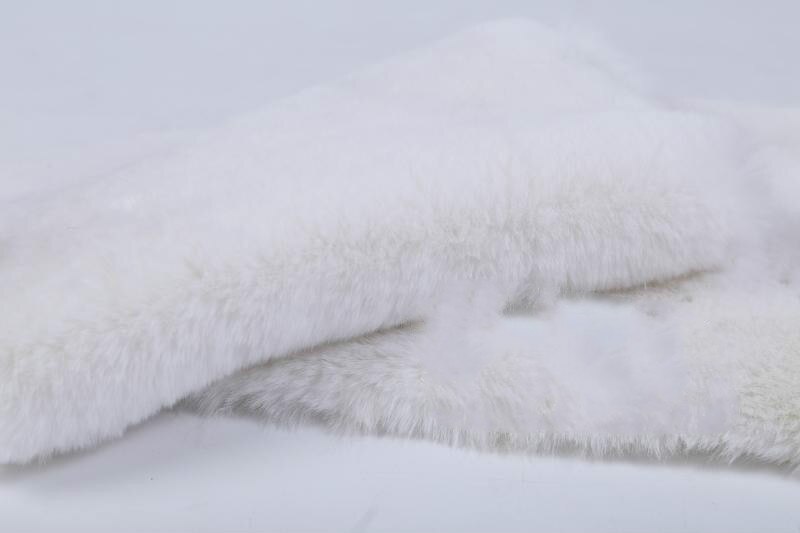 Dikker Imitatie Rex Konijn Haar Bont Pluche Teller Display Achtergrond Doek Kussen Sofa Cover Schoen Tas Materiaal 0.5X1.6M: white
