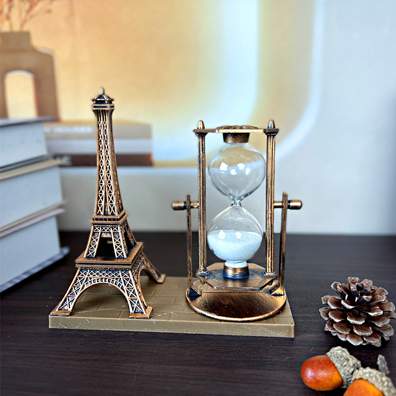 retro Riesenrad Fließender Sand Sanduhr Dekoration Schreibtisch Ornament Heimat Dekoration Handwerk Wohnaccessoires Studentengeschenke: Gold