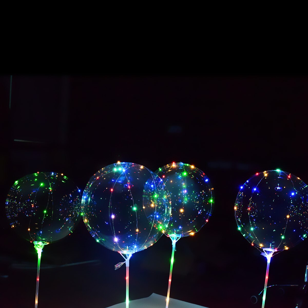 20" Luminous Transparent Bubble Ballons Christmas Wedding Birthday Party Decorations LED String Light Up Balloons