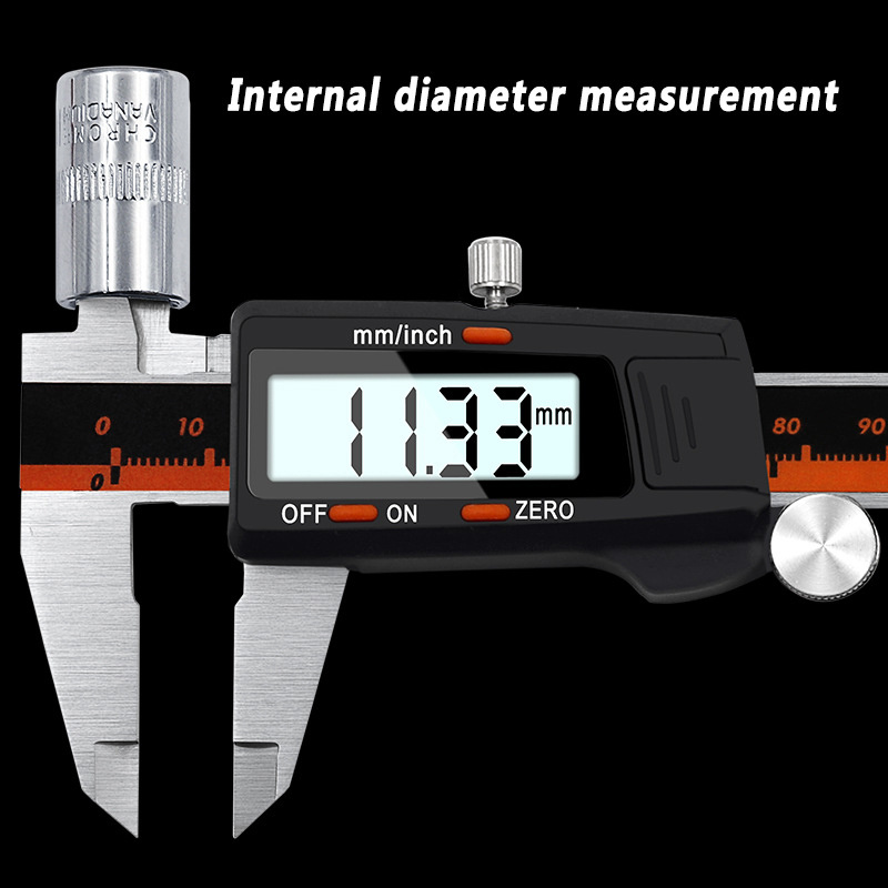 Plastic Head Digital Caliper Digital Display Electronic High-precision Vernier Caliper Stainless Steel 0-150mm Measurement Tool