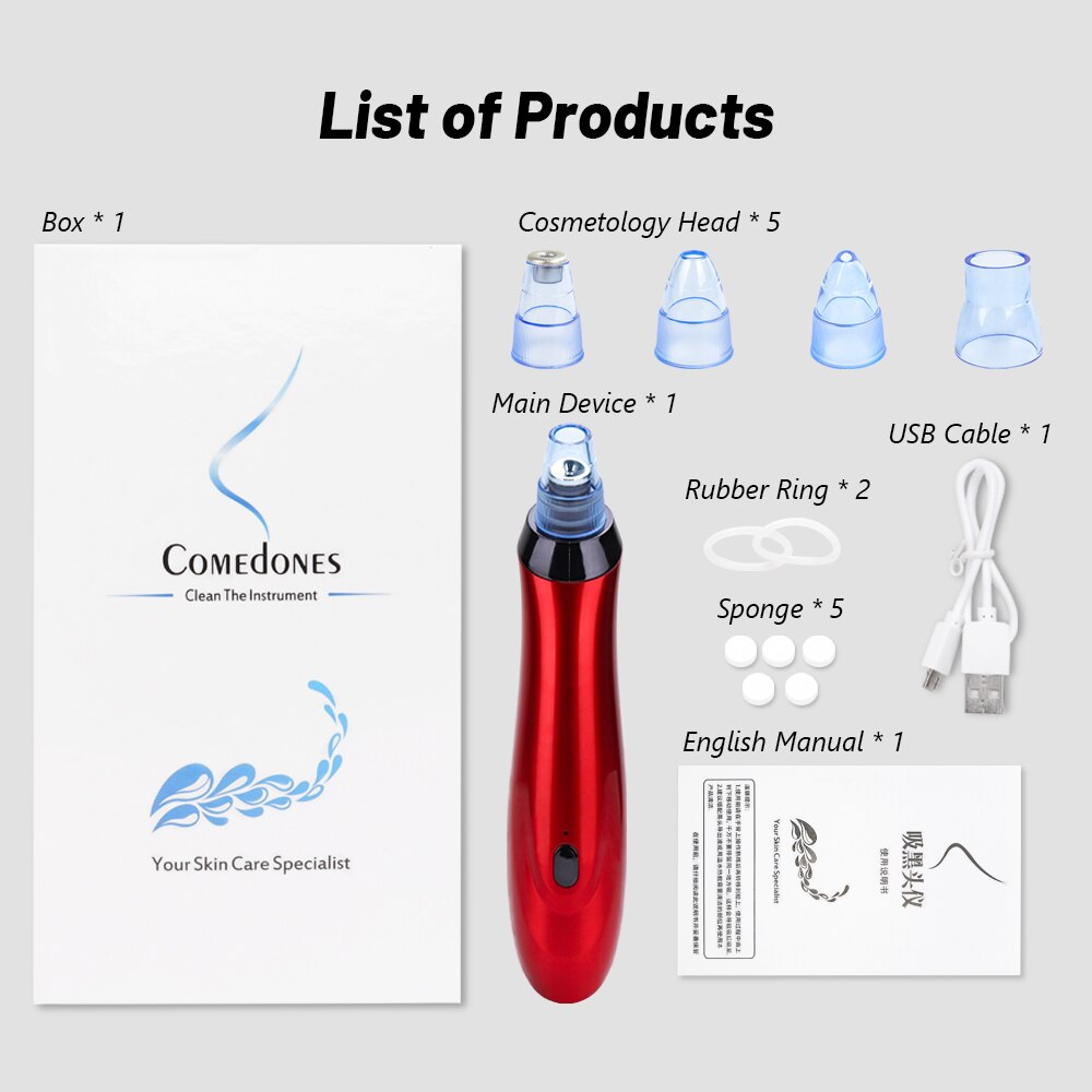 Blackhead Remover Electric Face Acne Black Dot Pimple Microcrystalline Blackhead Vacuum Cleaner Pore Blackhead Skin Care Tools