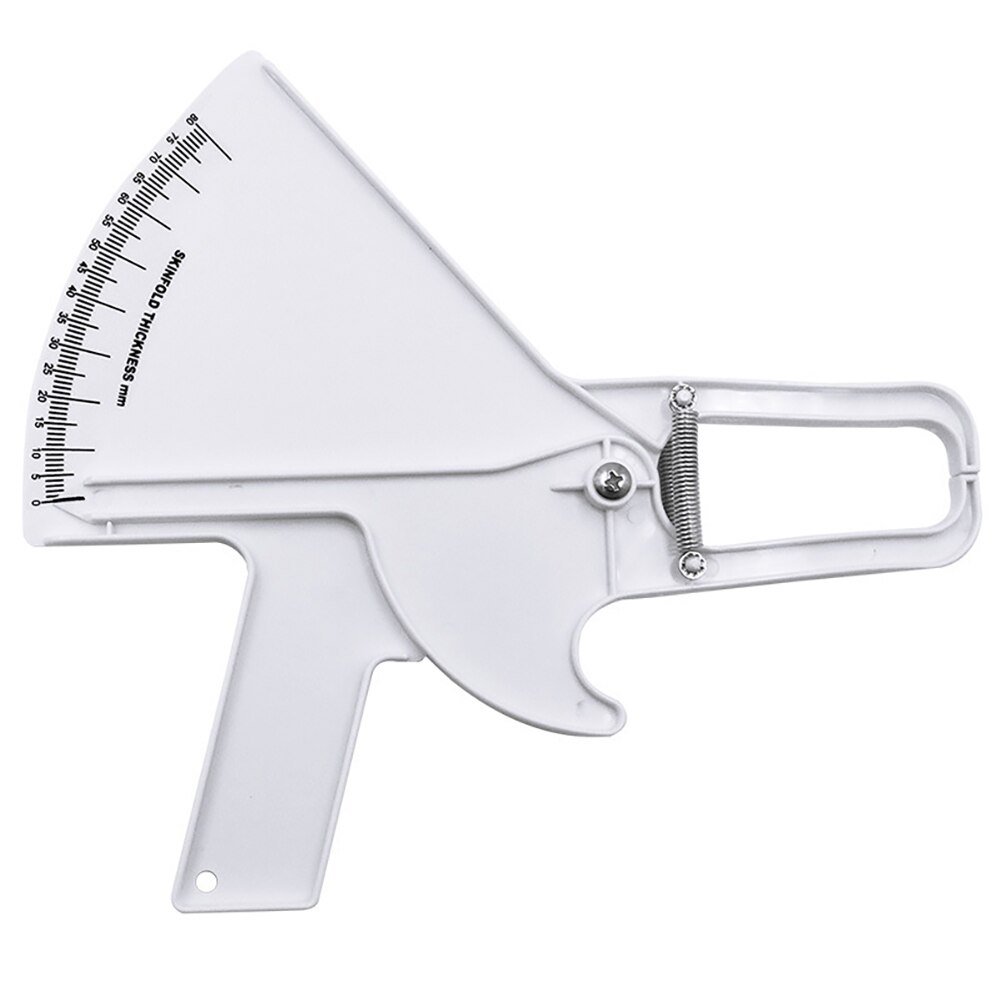 Skinfold Caliper 80mm Body Fat Caliper Body Fitness Tester Analyzer Fat Measure Beauty Health Keeper Slimming Measurement Tool: White