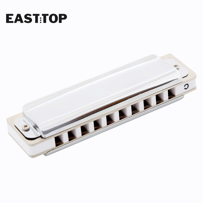 EASTTOP T008 Diatonic Blues Harmonica Key of D 10 Holes Harp Mouth Organ Harmonica for Adults Professionals and Students