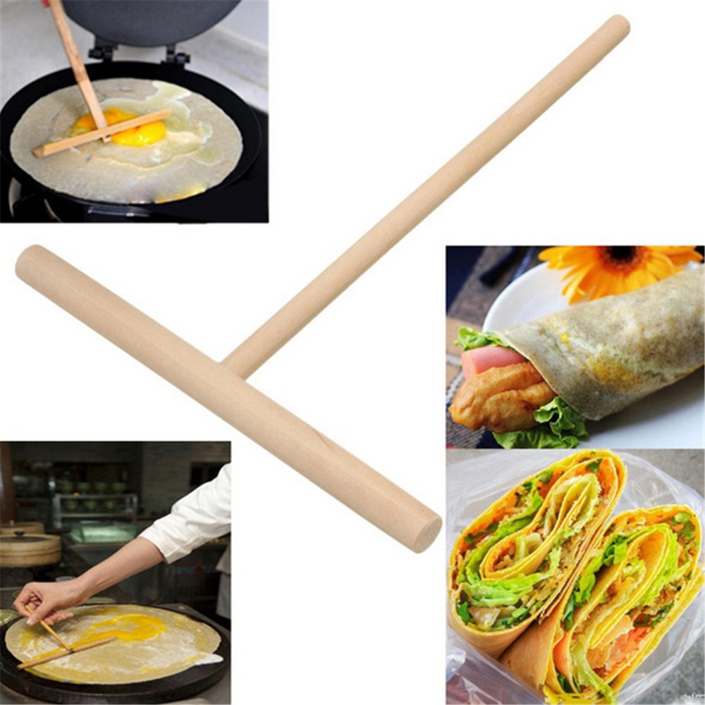 Chinese Specialiteit Crêpe Pannenkoek Beslag Houten Strooier Stok Thuis Keuken Tool DIY Restaurant Kantine Speciaal Levert