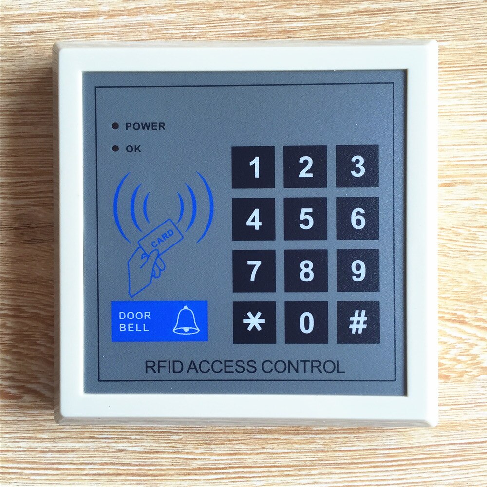 125 khz K2000 2000 usuarios de entrada de la cerradura de la puerta de Control de acceso RFID teclado con 10 piezas llaveros