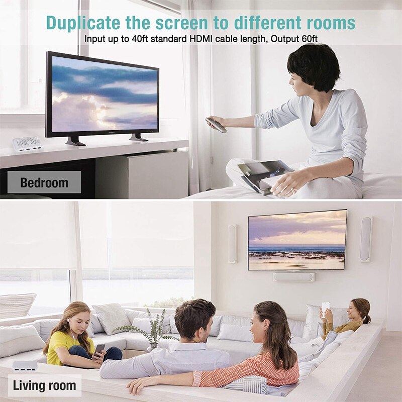 HDMI-Compatible Splitter, One-In-Two-Out High-Definition Video Tv Crossover Switch for Laptops, Ps4, Ps3, Etc.