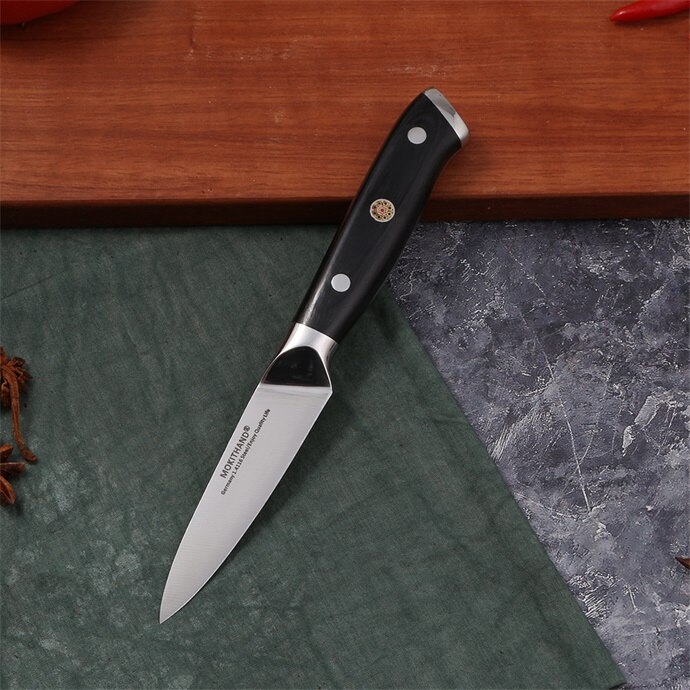 Japanske køkkenknive skarpe kokkeknive sæt tyskland 1.4116 højkulstofstål santoku frugtudbening kogekniv håndlavet: 3.5 frugtknive