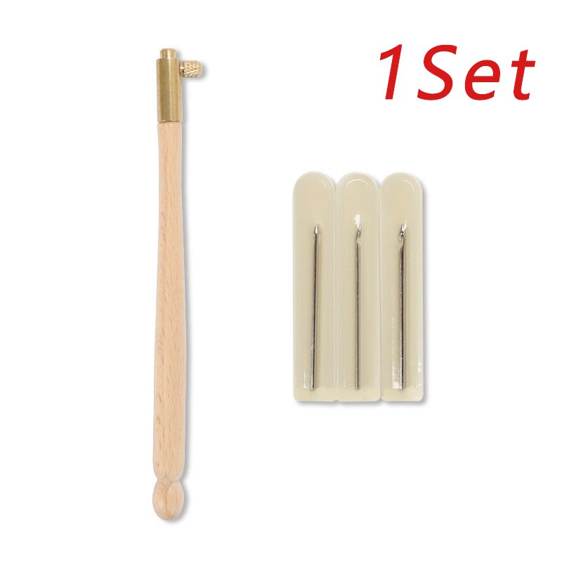 Embroidery Punch Needle With 3 Needles Punch Pen Cross Stitch Craft Kit