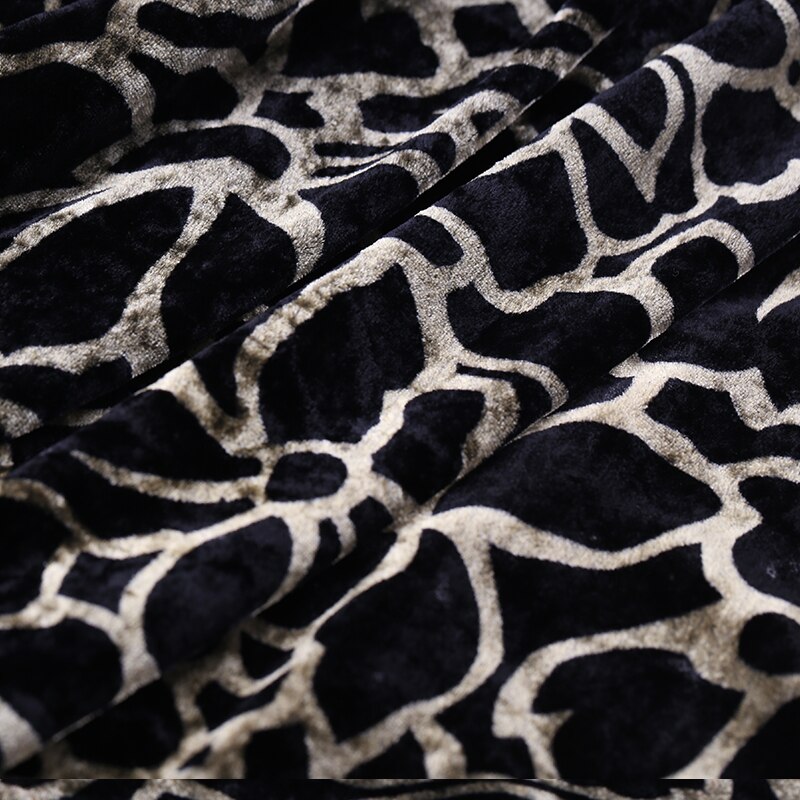Leopard print velvet silk fabric soft and delicate dress fabric cheongsam silk velvet fabric silk cloth 114cm