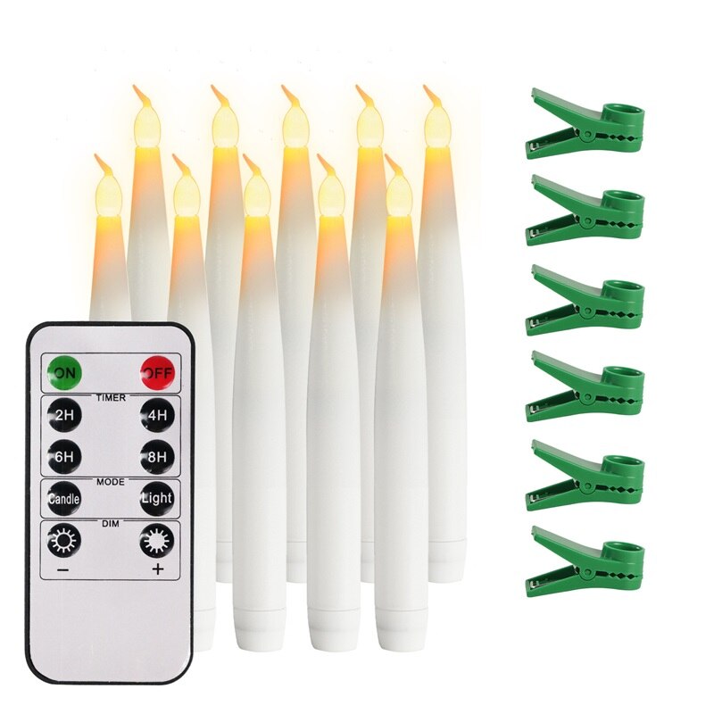 Bougies à piles de nouvel an | Bougie conique sans flamme, télécommande sans fil, pour maison, fête d'arbre de noël, de mariage