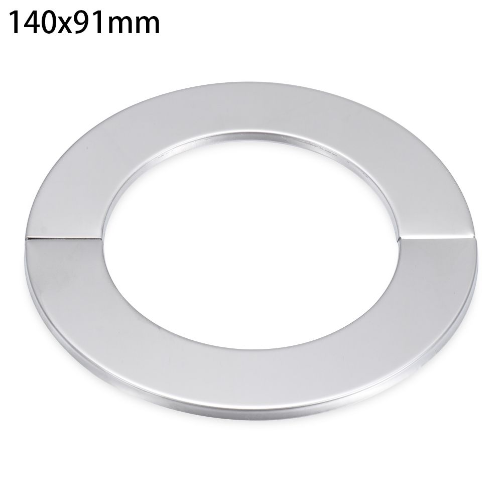 1Pc Zelfklevende Douche Kraan Decoratieve Cover Verchroomd Roestvrij Stalen Waterleiding Muur Covers Badkamer Accessoires: 140x91mm