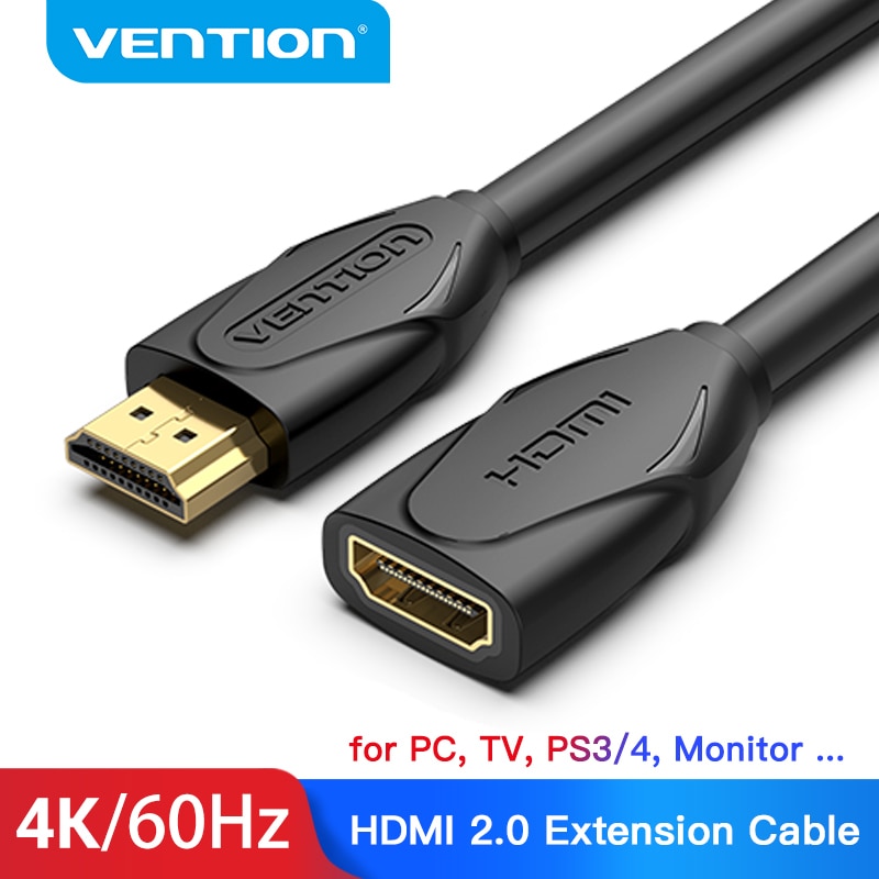 Vention HDMI Extension Cable 4K 60Hz HDMI 2.0 Male to Female Cable Extender for HDTV Projector Nintendo Switch PS4/3 HDMI Cable