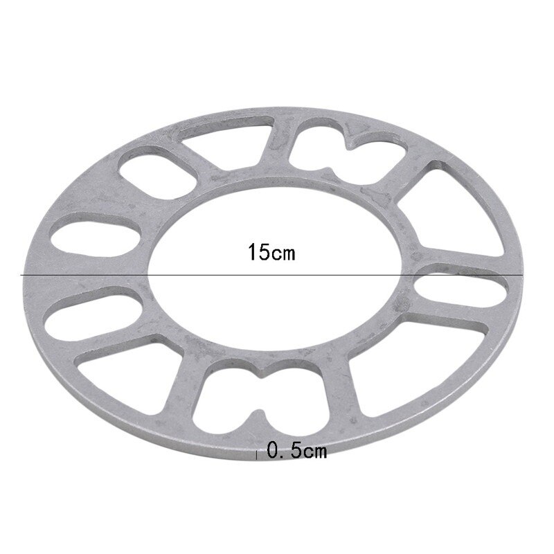 2 sztuk uniwersalny opona samochowodwa odstępnik adapter podkładki płyta dla 4x100 4x114.3 5x100 5x108 5x114.3 5x120: srebro 5mm