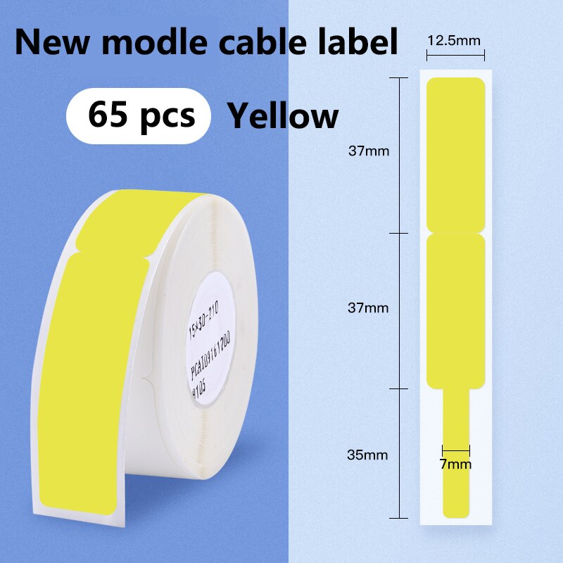 D11 D61 Selbstklebende Kabel Aufkleber Papier Wasserdicht Identifizierung Faser Draht Stichworte Etiketten Organisatoren Netzwerk Marker Werkzeug Anti: Gelb Neu Modell