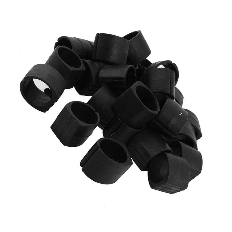 30x Plastic Meubelen Stoel Pijp Voet Klem Pads U Vorm Caps Zwart