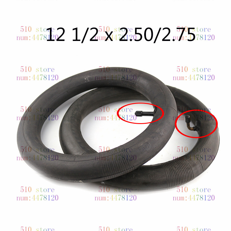 2pcs 12 1/2X2.50 2.75"butyl inner tube pocket Bike Scooter Moped 49CC Rear/front Tire Innertube 12 1/2X2.50/2.75
