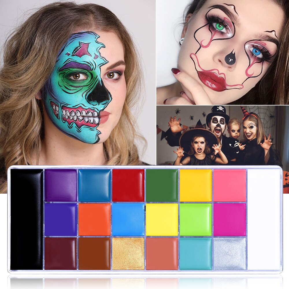 Gezicht Lichaam Verf Olie Professionele Niet Giftig Make-Up Palet Gezicht Schilderen Pallet Dress Make Up Gereedschap