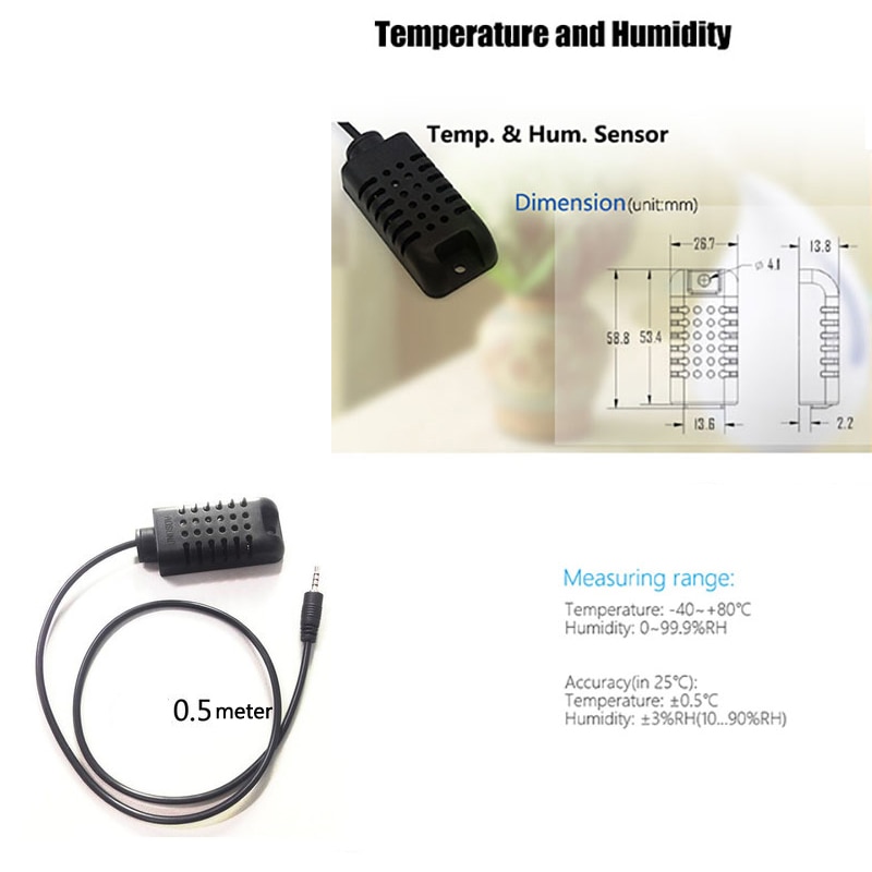 Mobile Phone APP WiFi Control Smart Switch Temperature Humidity Measurement Monitor Controller Home Automation