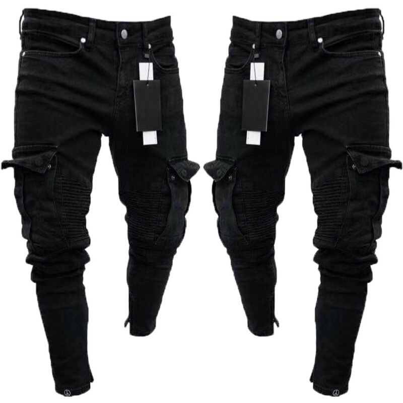 Goocheer-Pantalones largos de tubo vaqueros – Grandado