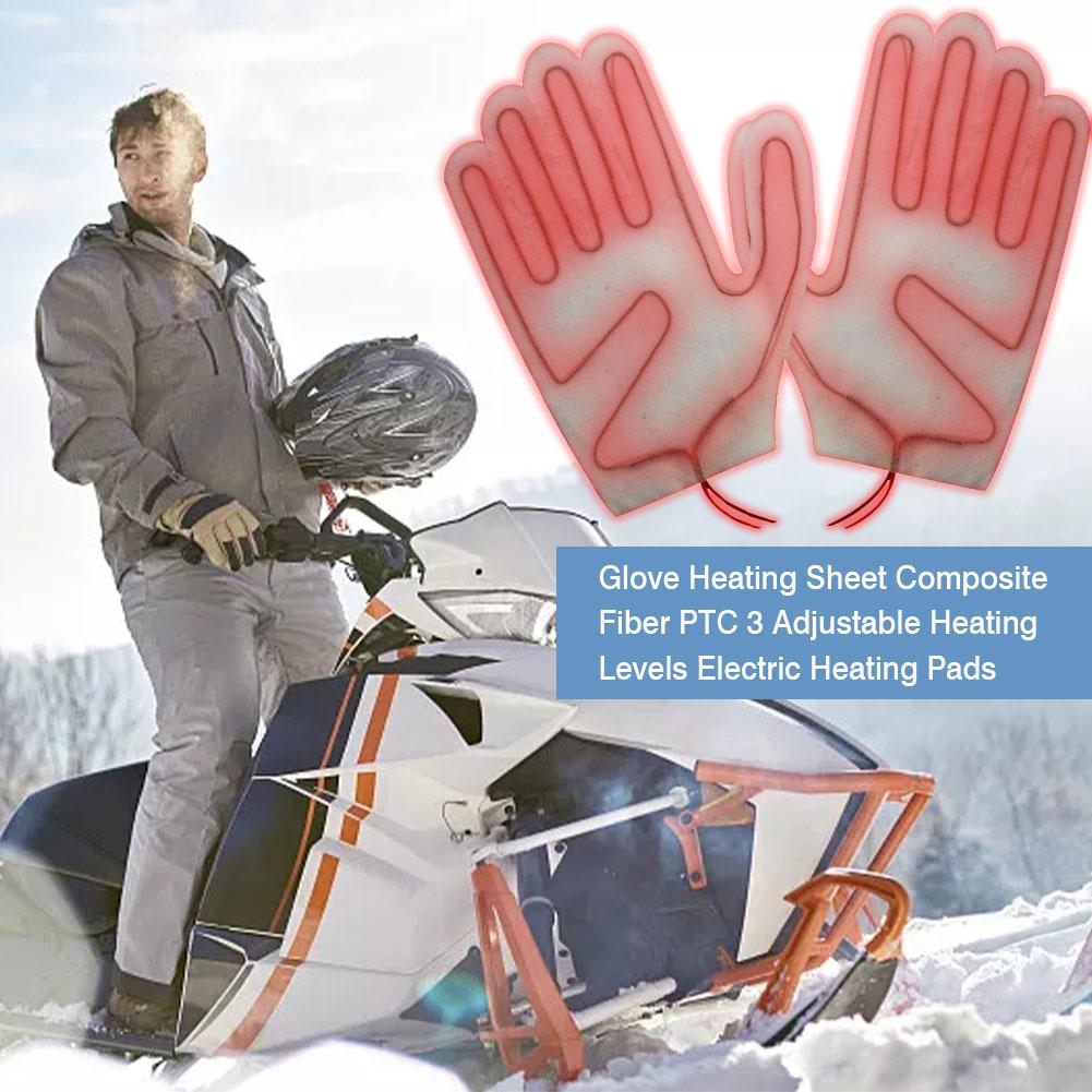3-in-1 USB 3 Ebenen Temperament Handschuhe Heizung Blatt Verbund Faser PTC Heizung Platte Film Heizung Blatt für Motorrad Fahrer Weste