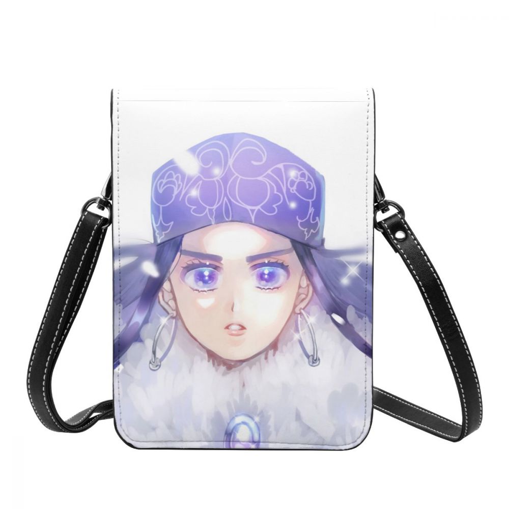 Golden Kamuy Schoudertas, Lederen Tas, Multi-Pocket Dame Tas, Student Mode-Kaart Tas, mobiele Telefoon Tas