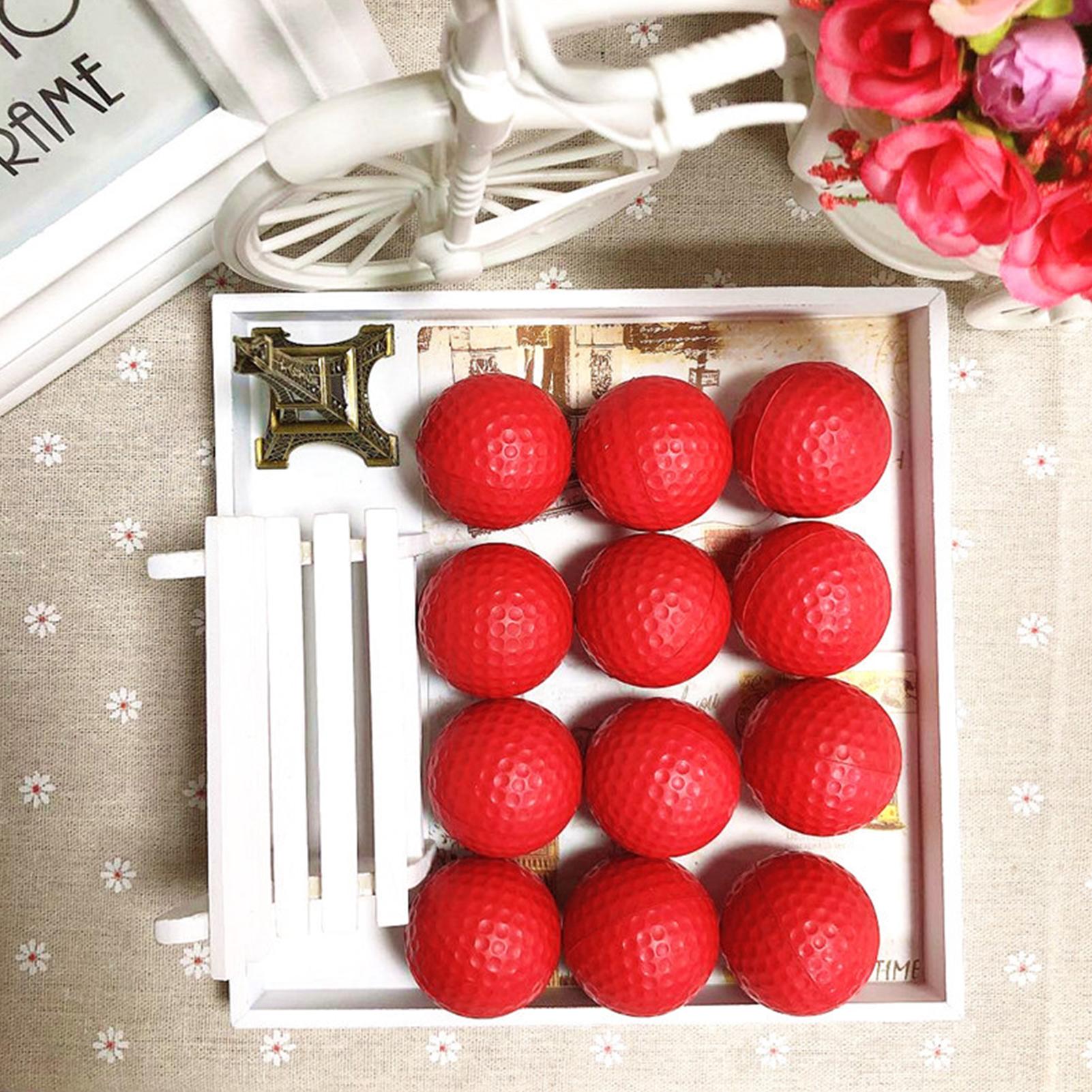 10Pcs Yellow Red Foam Practice Golf Balls Golfer Soft Indoor Swing Exercise Training Sports Tools For Beginner Teenager