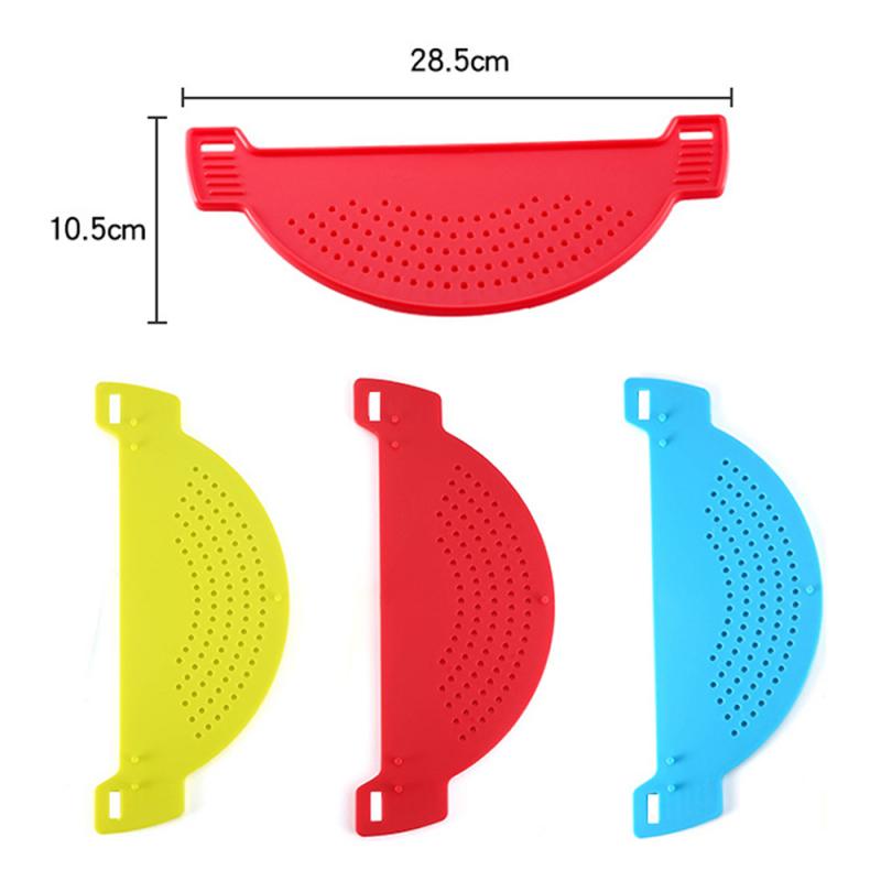 Creatieve Plastic Afvoer Mand Wassen Rijst Filter Lekvrij Baffle Pot Side Afdruiprek Side Afdruiprek Keuken Accessoires Gadgets