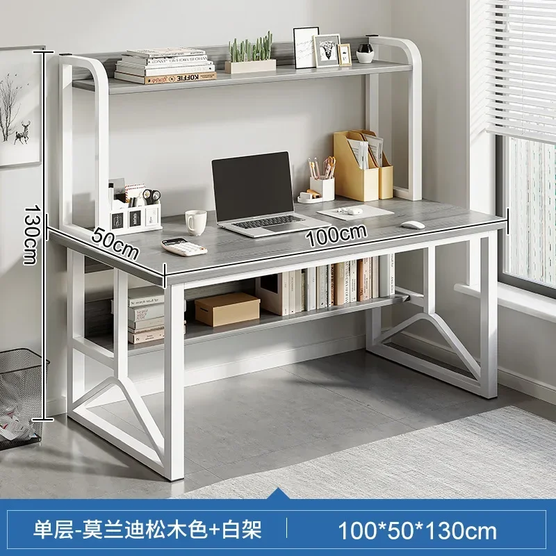 Bureau Desktop Computer Bureau Boekenplank Geïntegreerd Bureau Eenvoudige Slaapkamer Student Leren Schrijftafel Home Des: Chocolade