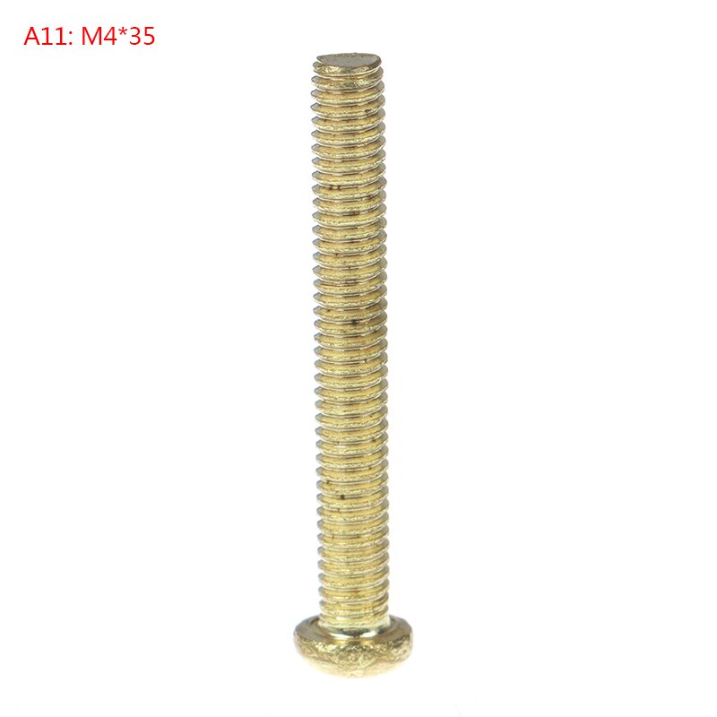 10Pcs M4 Copper Machine Screws Machine Pan Head Brass Screws: A11