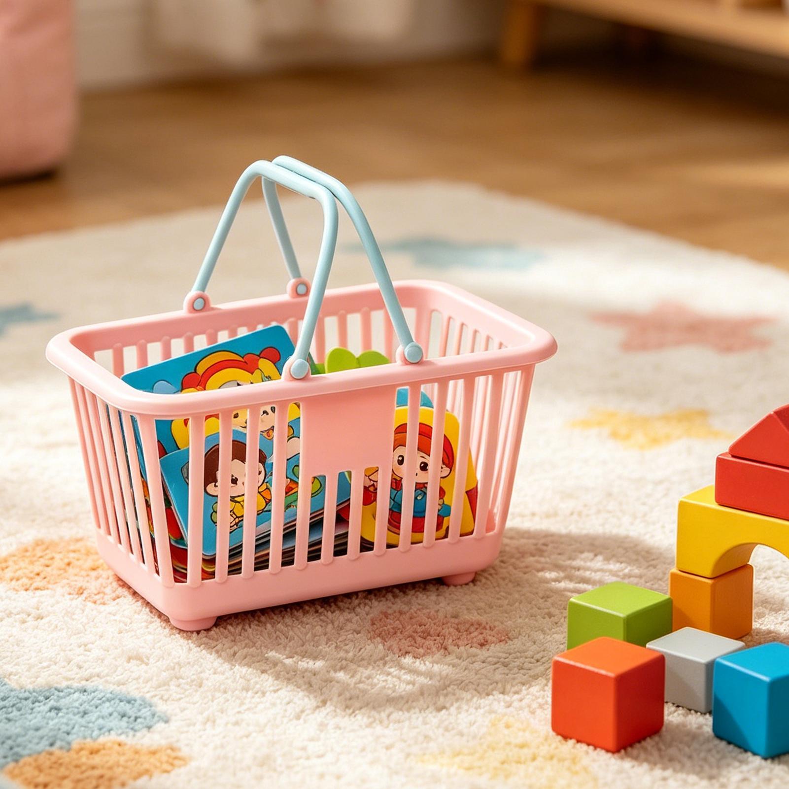 Mini-Einkaufskorb, tragbarer Organizer mit Grif... – Grandado