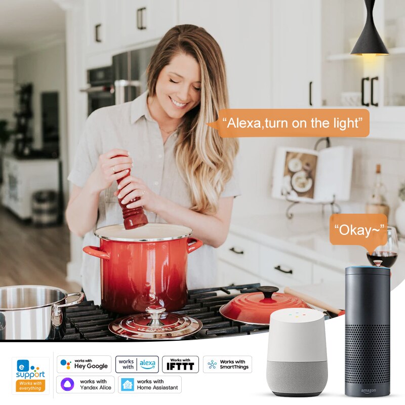 Aubess Ewelink Mini Remote Smart Switch Module Wifi/Bluetooth/2.4G Afstandsbediening Voice Control Werk Met Alexa google Thuis