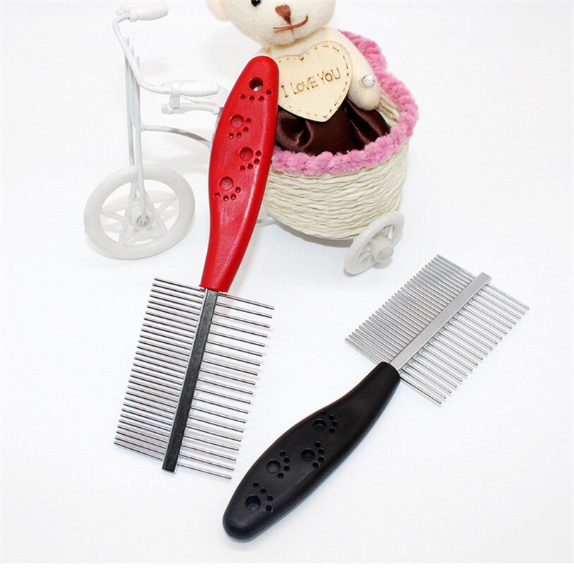 Dog Brush Shedding Flea Stainless Steel Pin Brush Comb For Dogs Cats Antistatic Hairbrush Dog Grooming Tool 40DC19